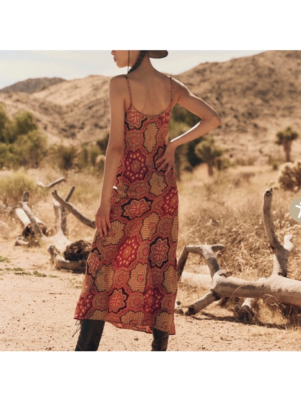 THE GREAT. The Savannah Dress in Patchwork Print - Picture 3 of 11